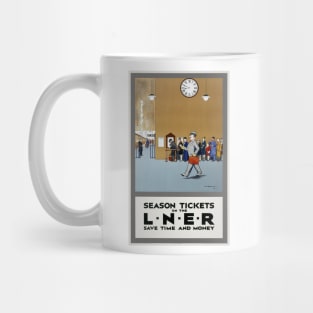 Season Tickets LNER UK Vintage Travel Poster Mug